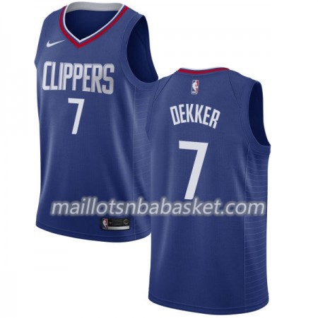 Maillot Homme Los Angeles Clippers Sam Dekker 7 Nike 2017-18 Bleu Swingman